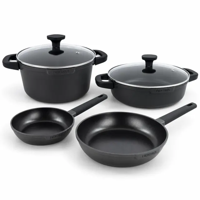 VinBouquet Quantanium Set Pentole 4 Pezzi Titanio