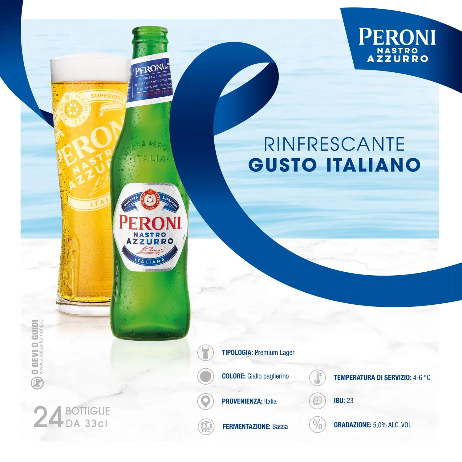 Peroni Nastro Azzurro Birra Premium Lager