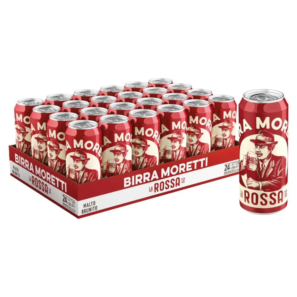 Birra Moretti La Rossa birra bock 24 lattine 50 cl 7,2% regalo