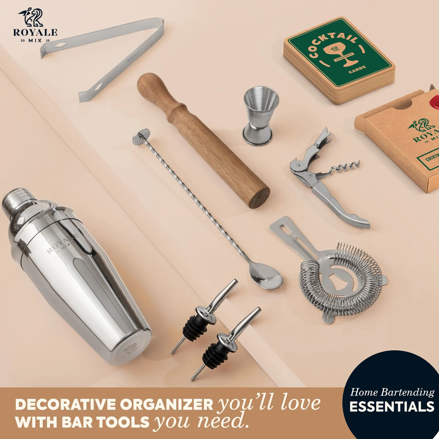 Royale Mix The Essential Home Bartender Kit set cocktail 11 pezzi