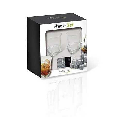 Vin Bouquet FIK 072 Set Whisky 2 Bicchieri 9 Pietre