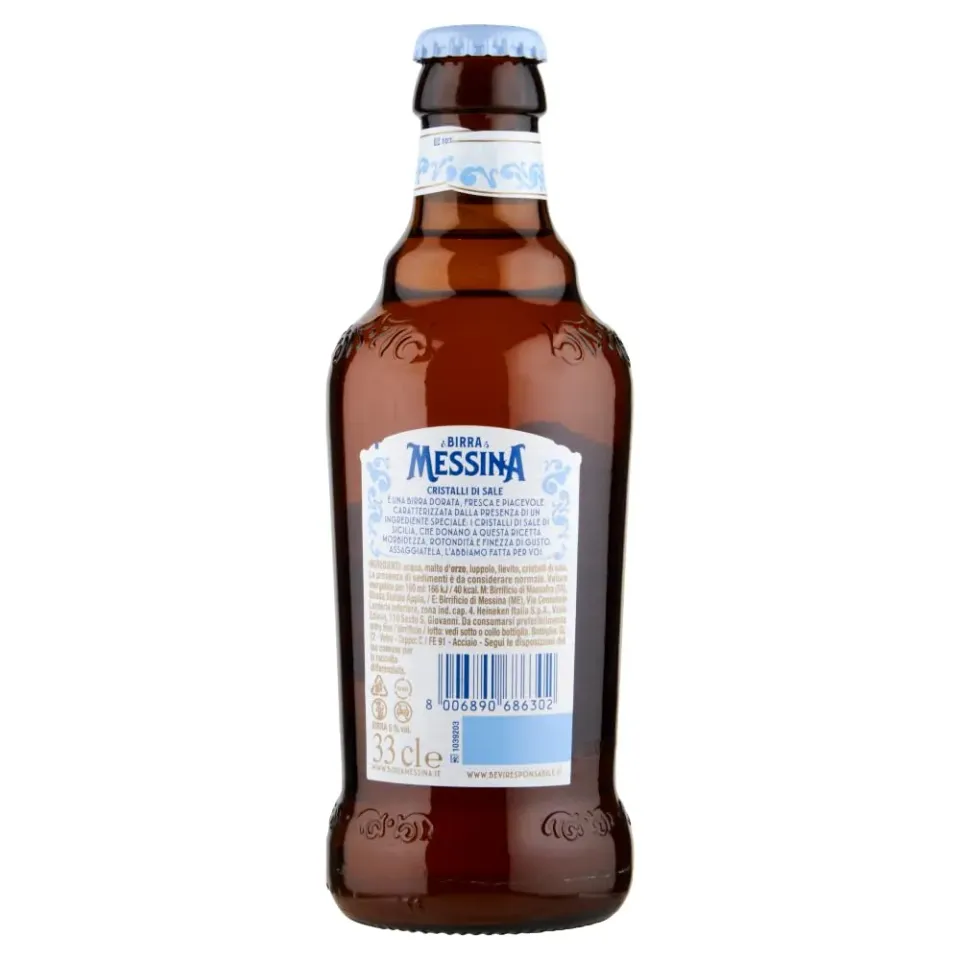 Messina Cristalli di Sale birra 24x33cl siciliana al sale