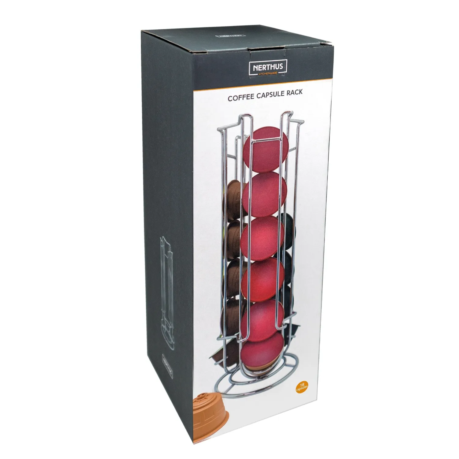 VinBouquet Supporto Capsule in Acciaio Inox 18 Capsule