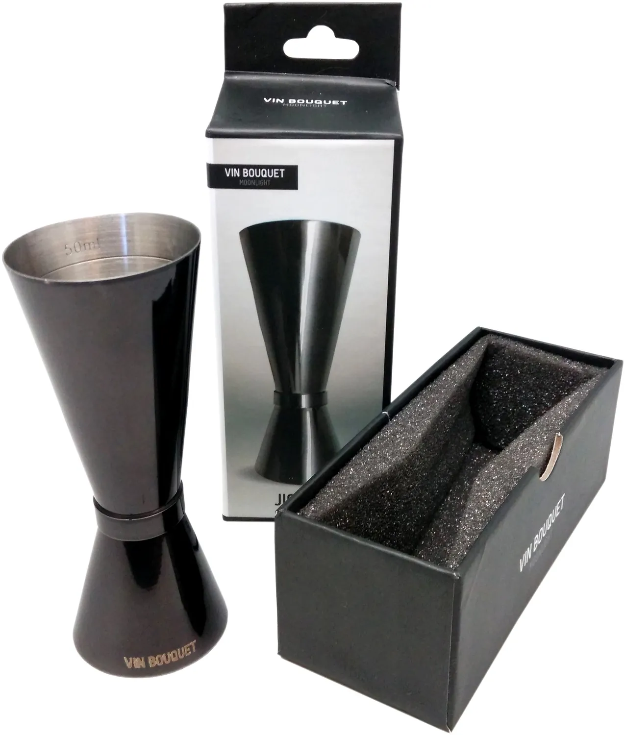 Vin Bouquet Moonlight Misuratore per cocktail 50/25 ml Grafite