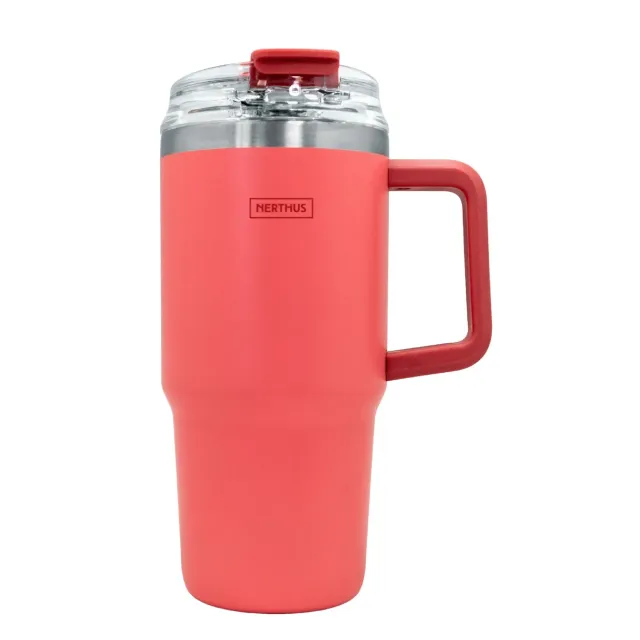 VinBouquet Tazza termica con coperchio ermetico e cannucce