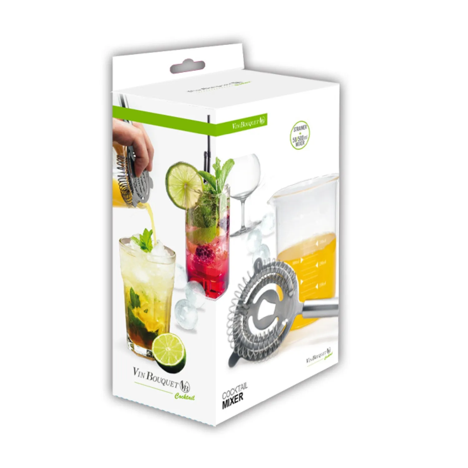 VinBouquet misurino cocktail vetro con colino 500 ml