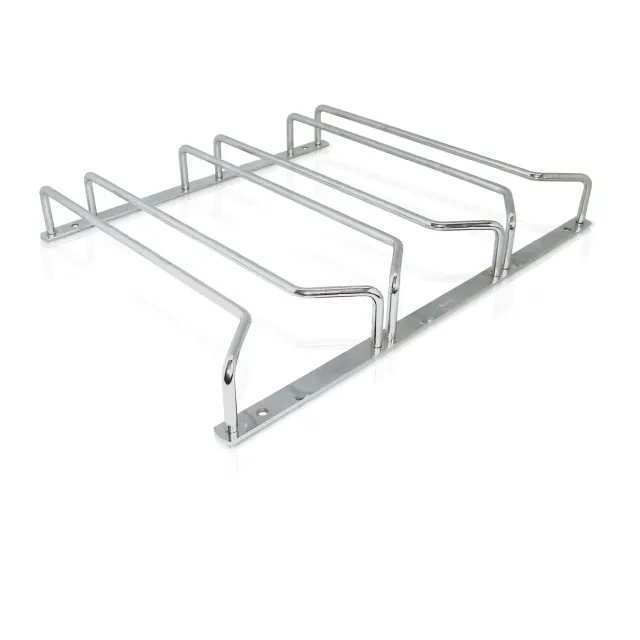 VinBouquet Portacalici argentato in acciaio inox per 9 calici
