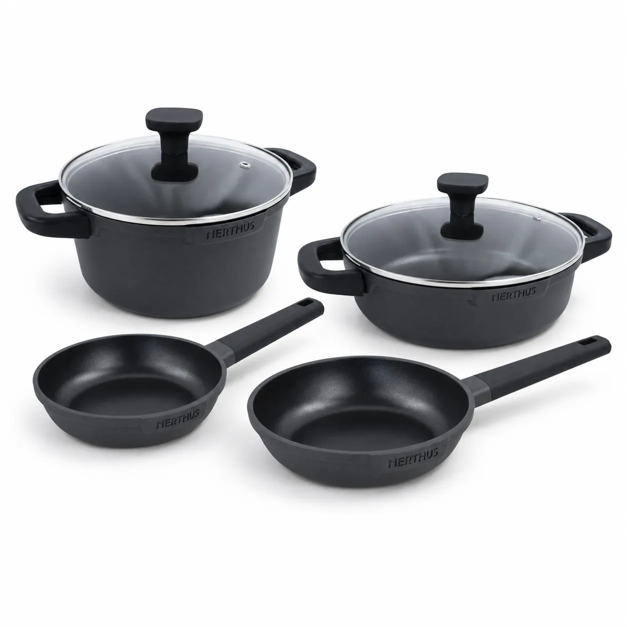 VinBouquet Quantanium Set Pentole 4 Pezzi Titanio