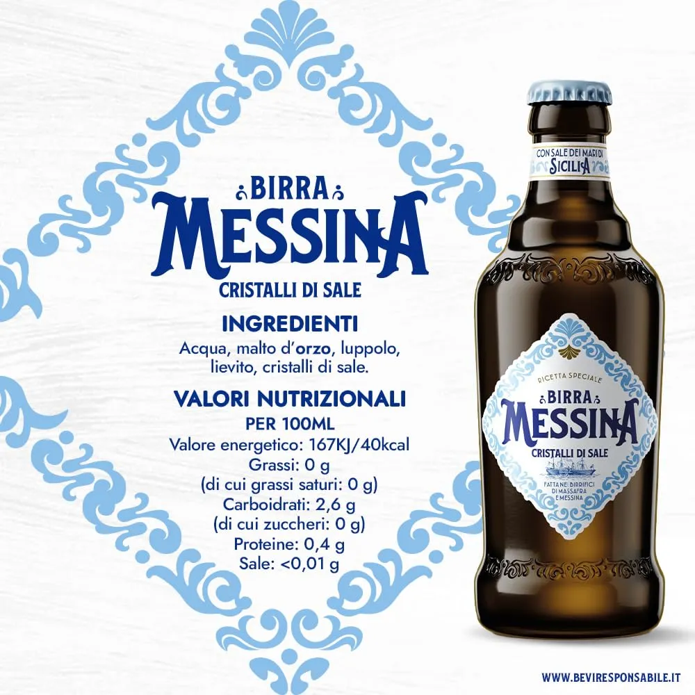 Messina Cristalli di Sale lager 15 bottiglie da 50 cl