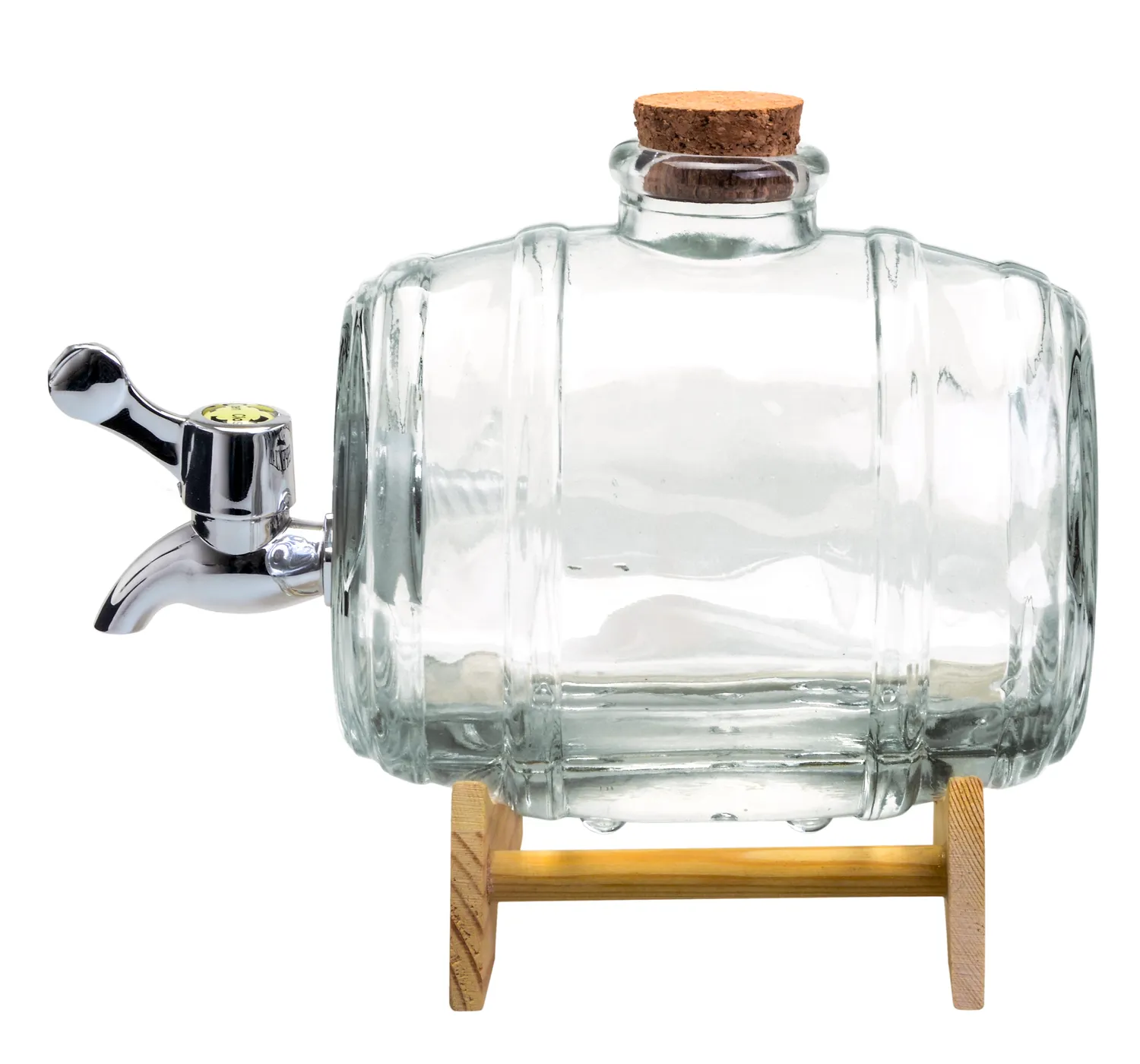 VinBouquet Barile Dosatore Liquore Vetro 1 Litro con Rubinetto