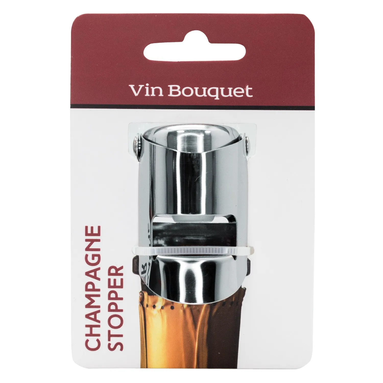 VinBouquet Tappo Spumante Champagne Acciaio Argento