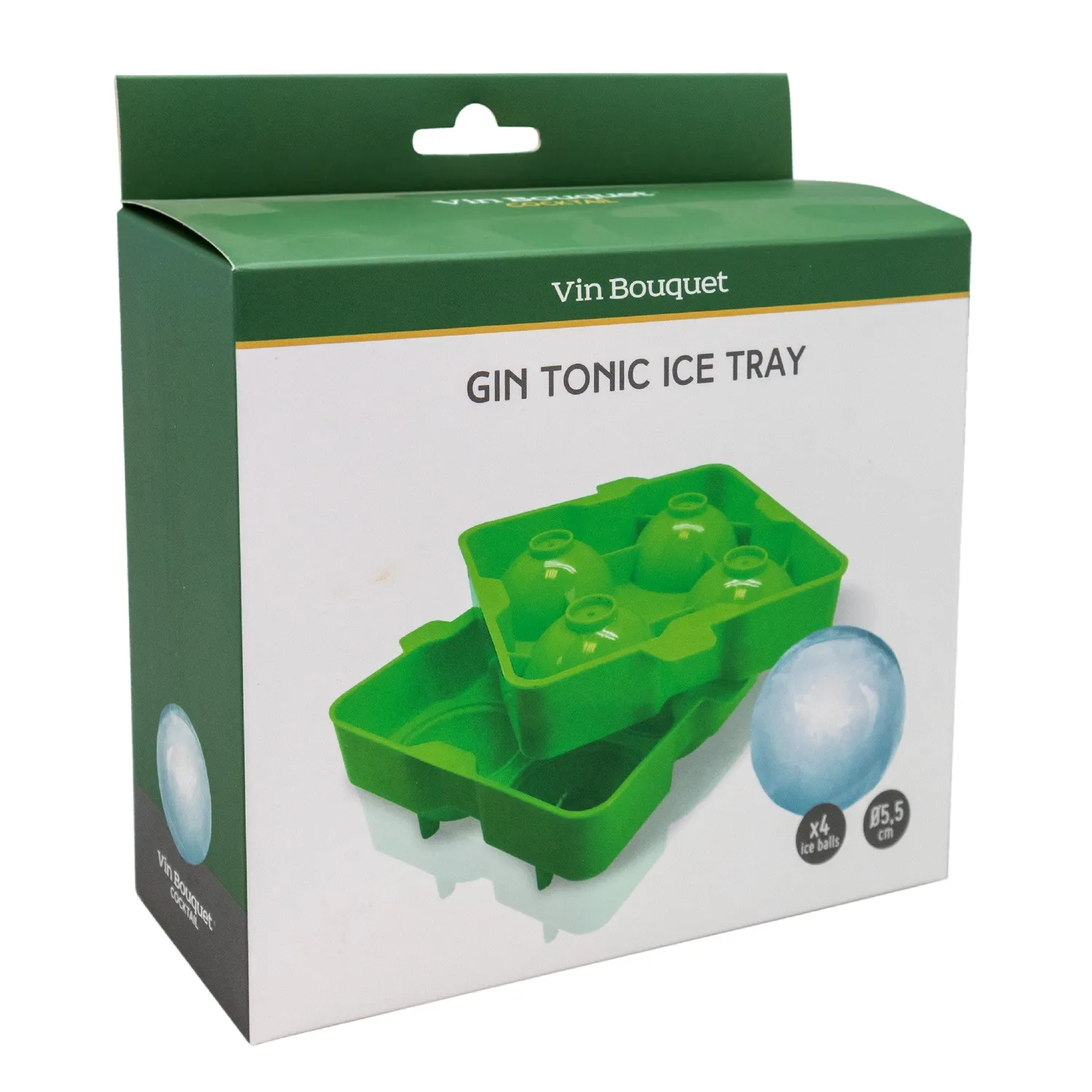 VinBouquet Stampo Ghiaccio Rotondo 55mm Silicone 8 Pezzi