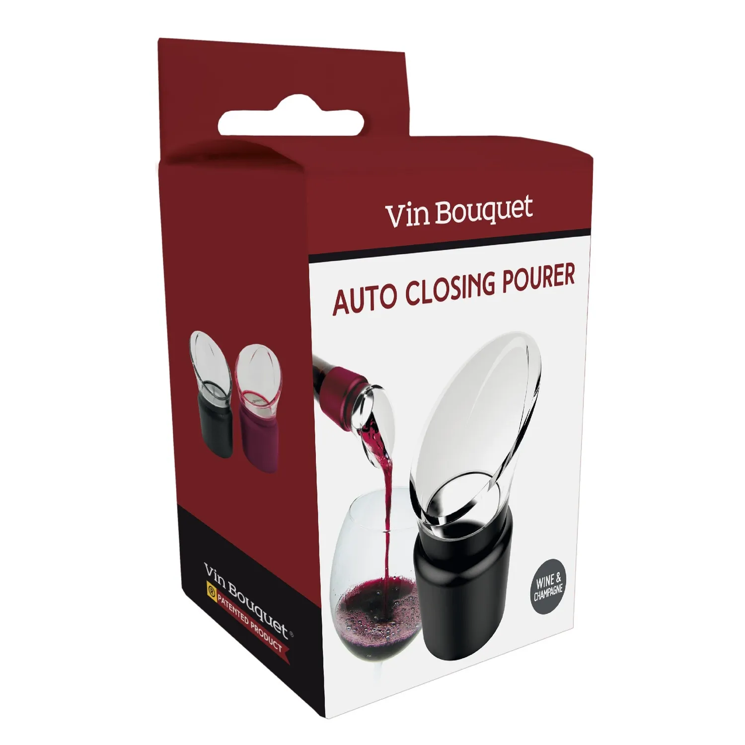 VinBouquet Tappo Versatore antigoccia 2 pz nero granato