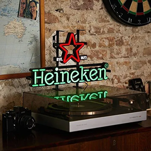 Heineken Blade Insegna Luminosa Led Vintage Verde