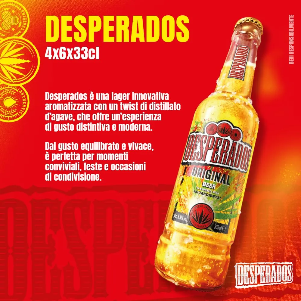 Desperados Birra Lager Cassa 24x33cl 5,9%