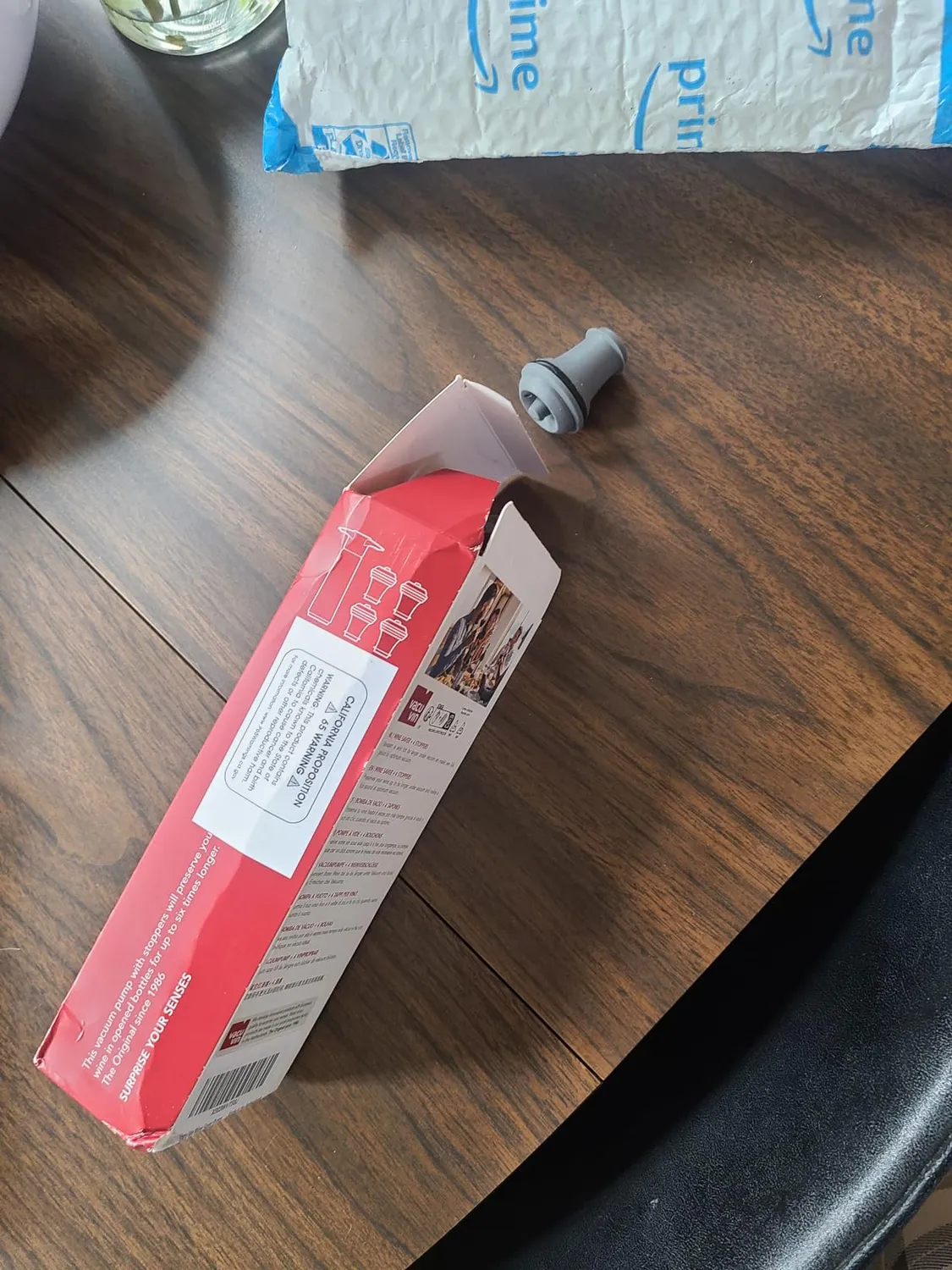 Vacu Vin Original pompa sottovuoto vino bianca 2 tappi riusabili