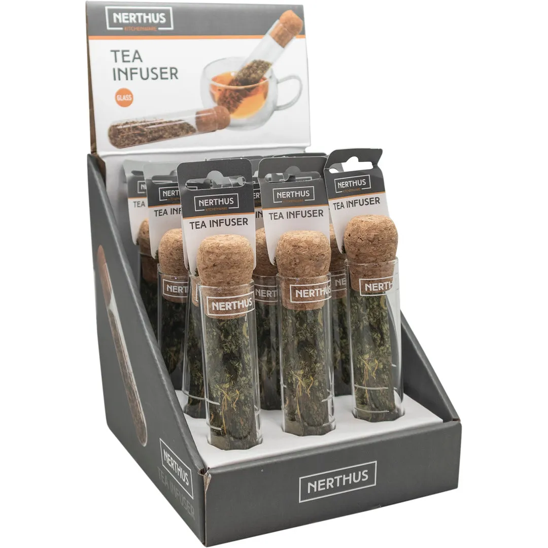 VinBouquet Infusore Tè in Vetro con Tappo in Sughero