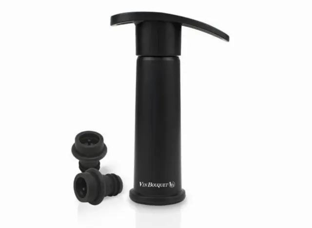 Vin Bouquet FIC 077 pompa sottovuoto manuale nera con 2 tappi