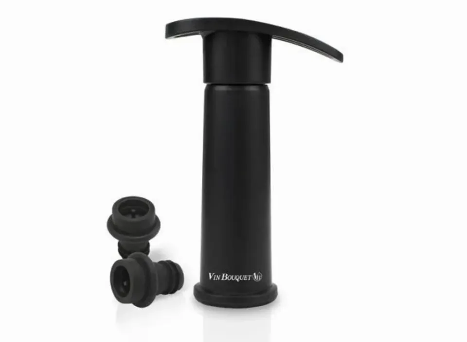 Vin Bouquet FIC 077 pompa sottovuoto manuale nera con 2 tappi