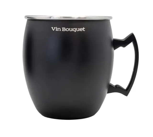 Vin Bouquet FIK 1470 tazza da cocktail nera 450 ml in acciaio