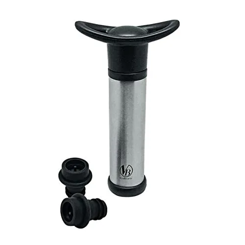 Vin Bouquet FIC 003 Pompa Sottovuoto Inox con 2 Tappi
