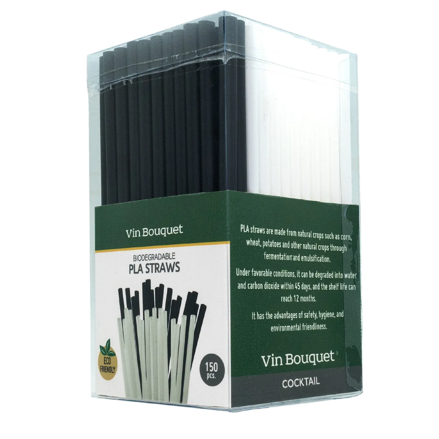 VinBouquet Cannucce Biodegradabili PLA 150 Pezzi