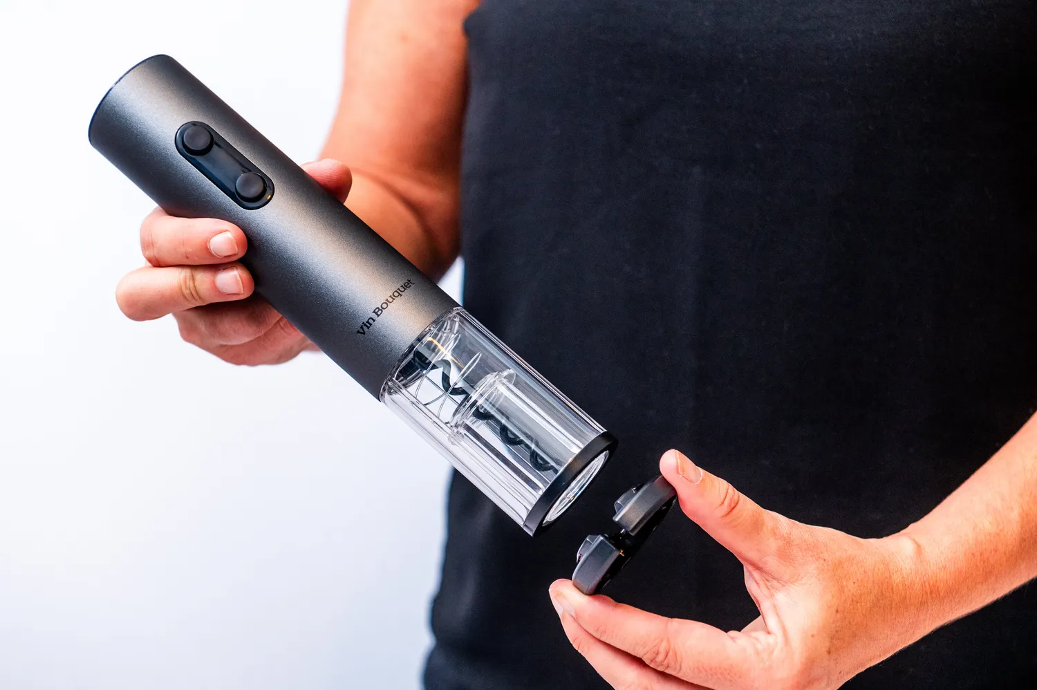 VinBouquet Cavatappi Elettrico a Batterie con Tagliacapsule