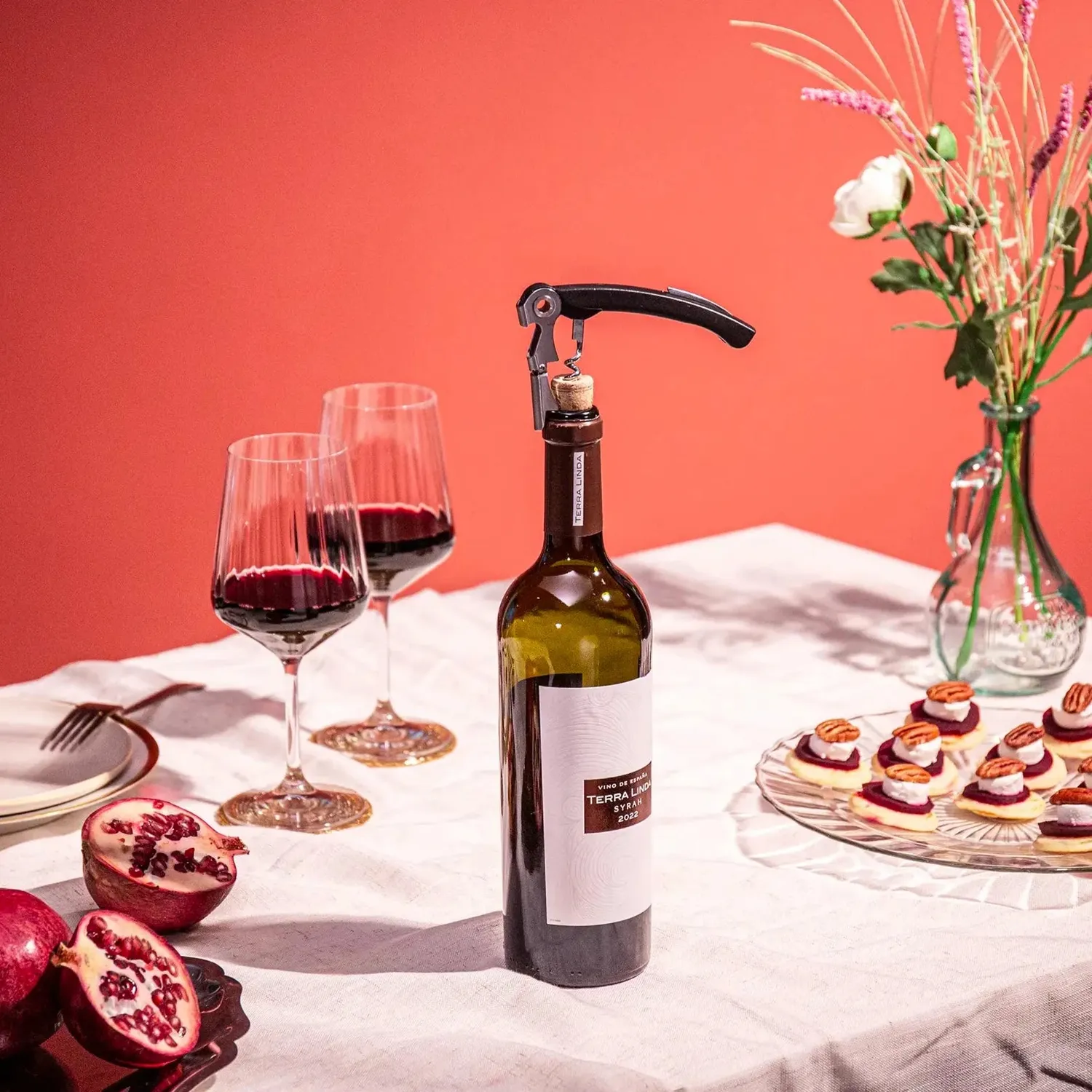 Vacu Vin Double Hinged Corkscrew cavatappi a doppia leva