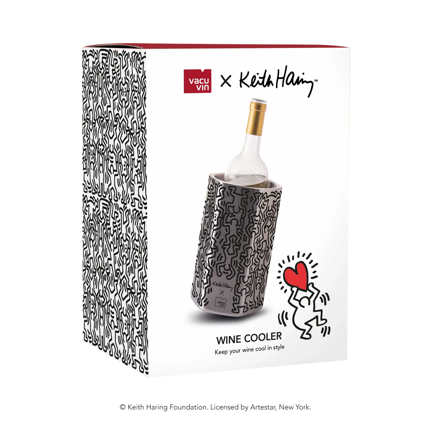 Vacuvin Hive Keith Haring raffreddabottiglie acciaio inox