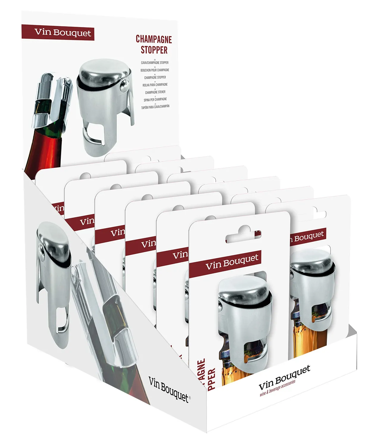 Vin Bouquet FIT 376 Tappo Champagne Acciaio Inox 2 Bracci