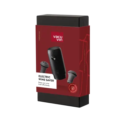 Vacuvin Electric Wine Saver pompa vino elettrica 2 tappi