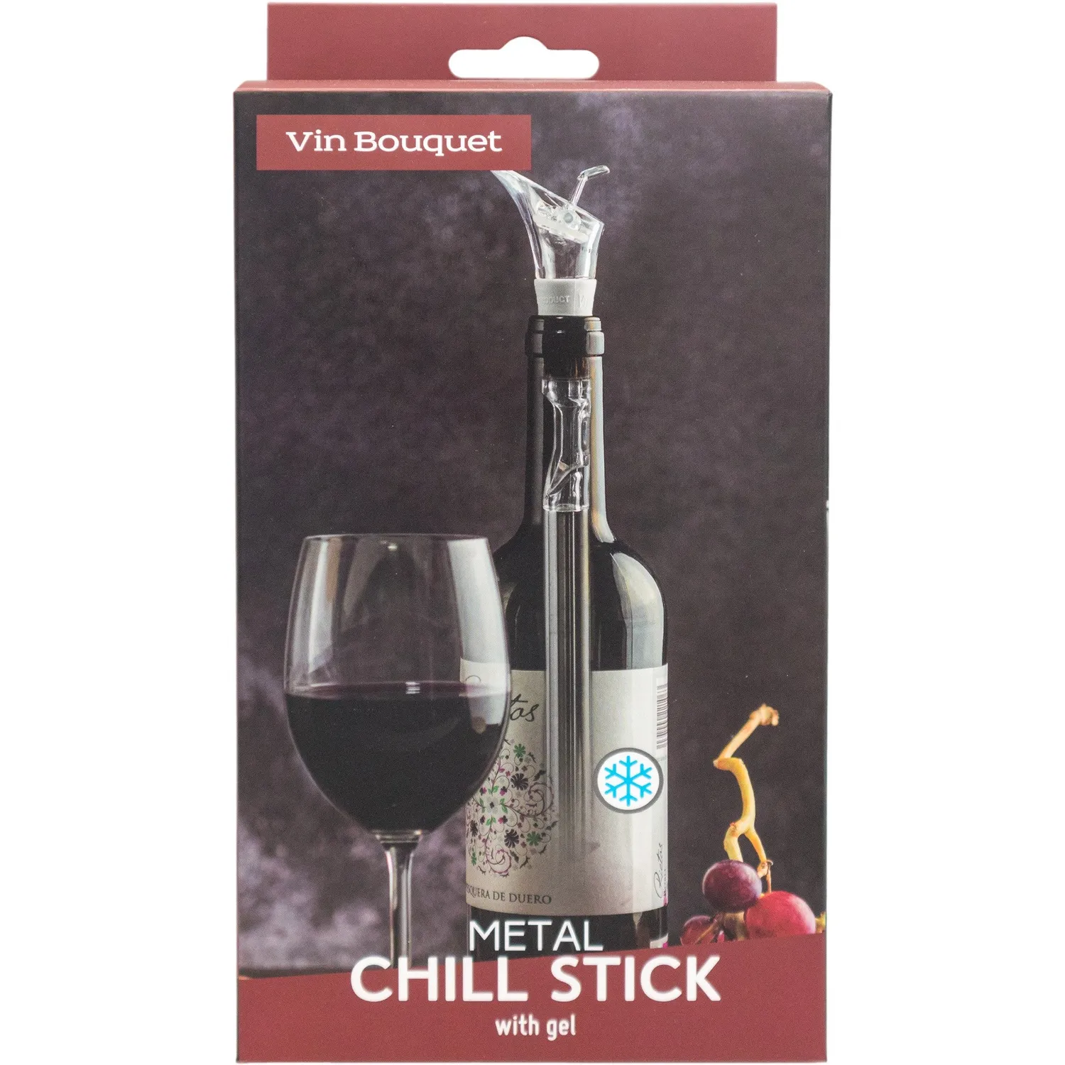 VinBouquet Chillstick Metallo Raffredda Vino 3in1