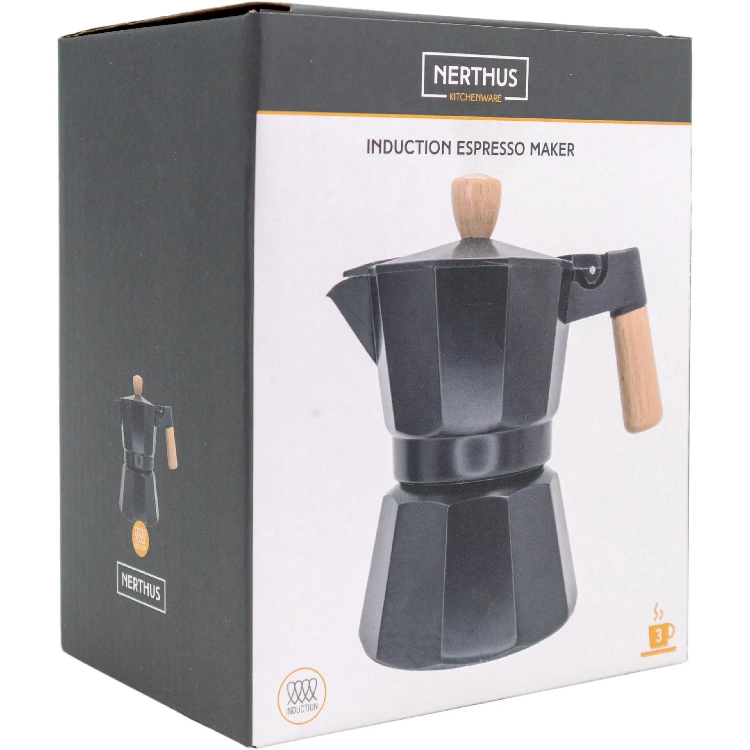 VinBouquet caffettiera induzione nera legno