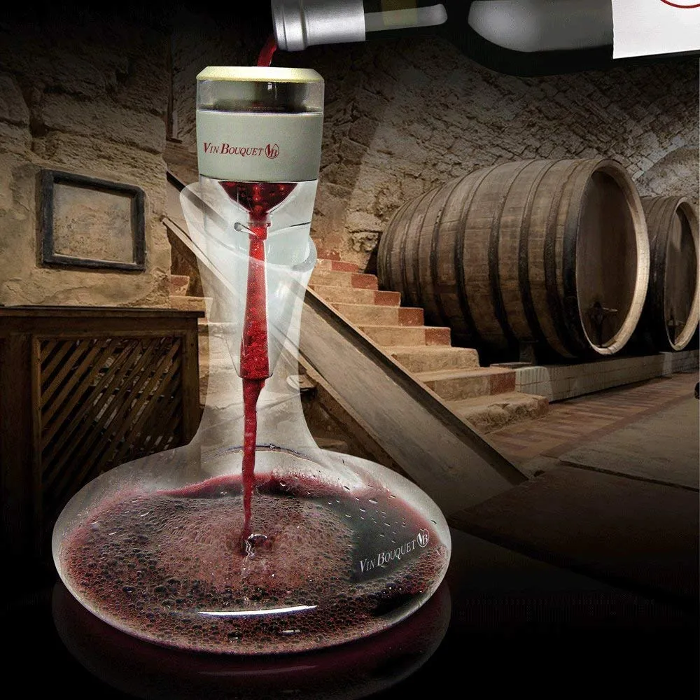 Vin Bouquet Fia 007 set aeratore vino con base e fodera