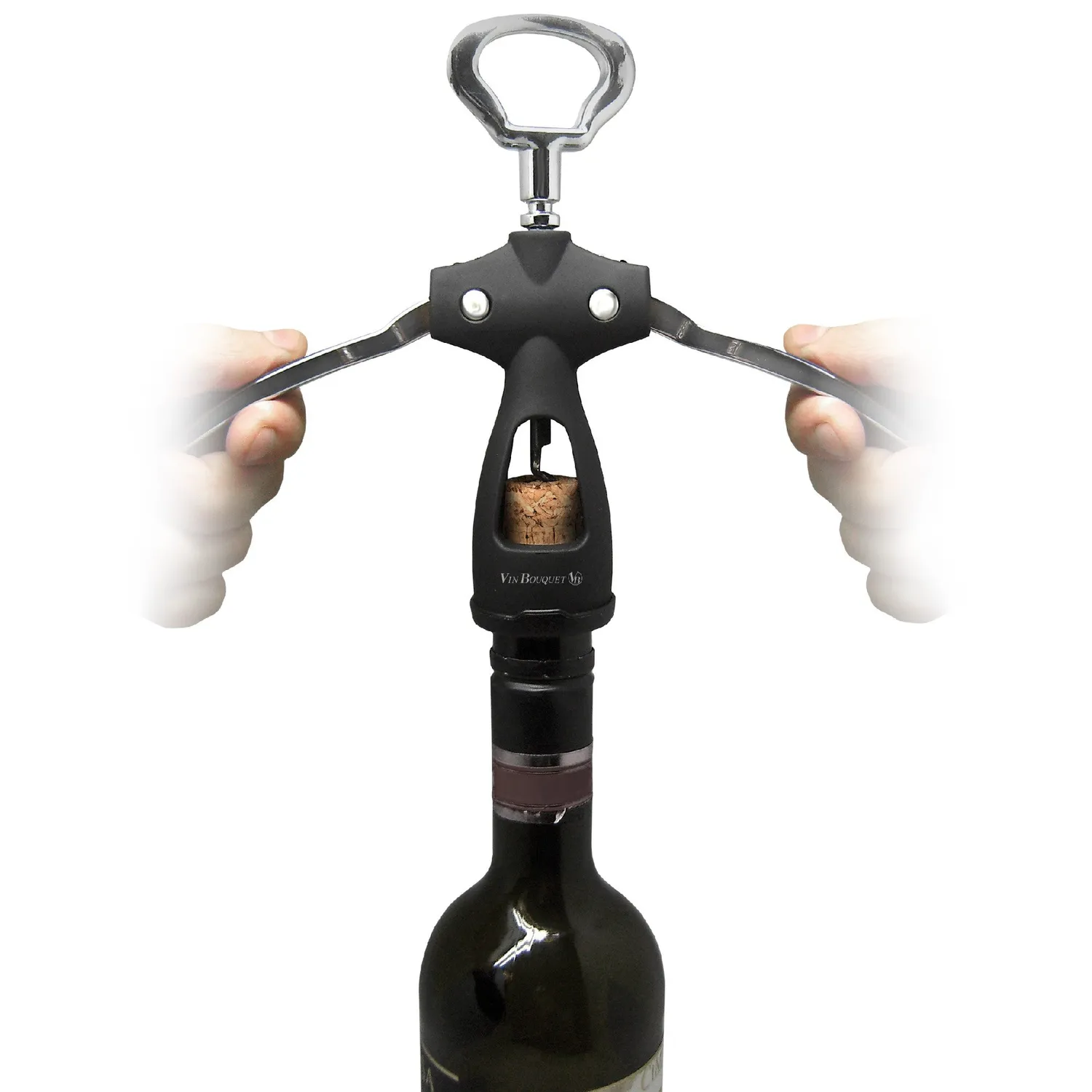 VinBouquet Cavatappi a Leva Acciaio per Vino