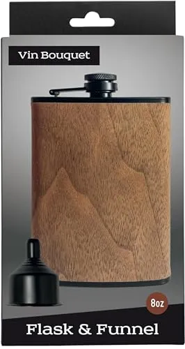 Vin Bouquet FIA 1277 fiaschetta inox legno 8 oz imbuto