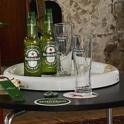 HEINEKEN BLADE vassoio tondo bianco antiscivolo