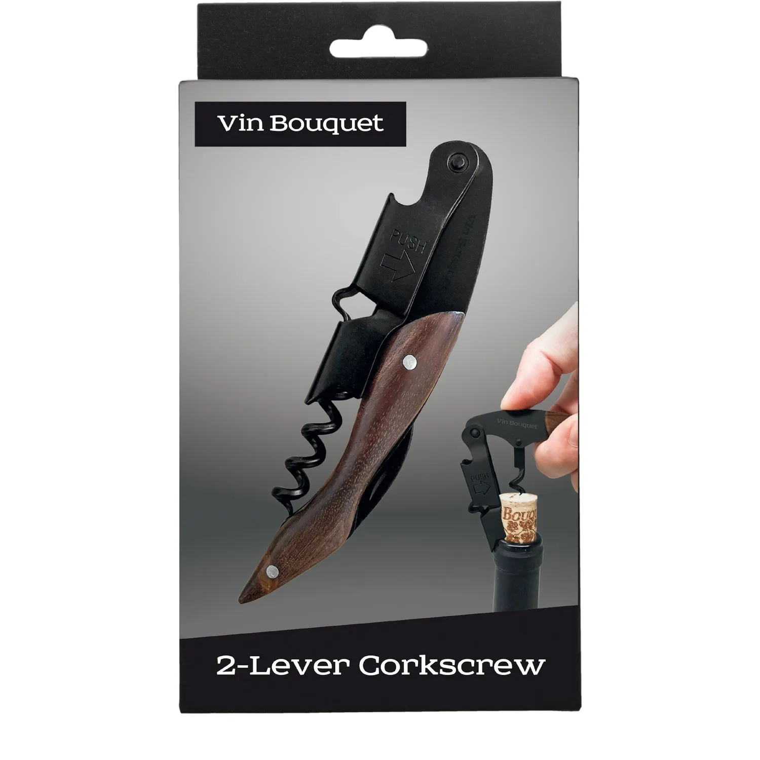 VinBouquet Cavatappi professionale a due tempi cavatappi legno