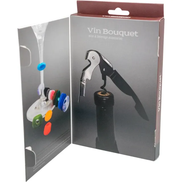 VinBouquet set cavatappi professionale e 12 segnabicchieri