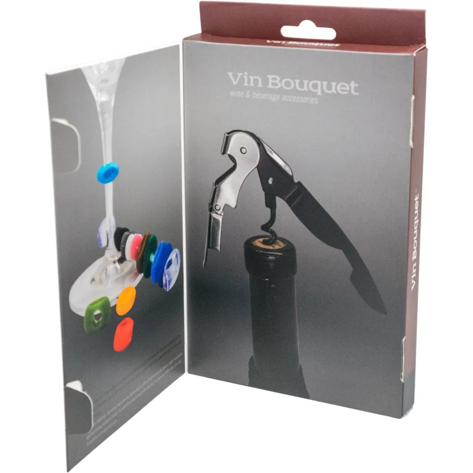 VinBouquet set cavatappi professionale e 12 segnabicchieri