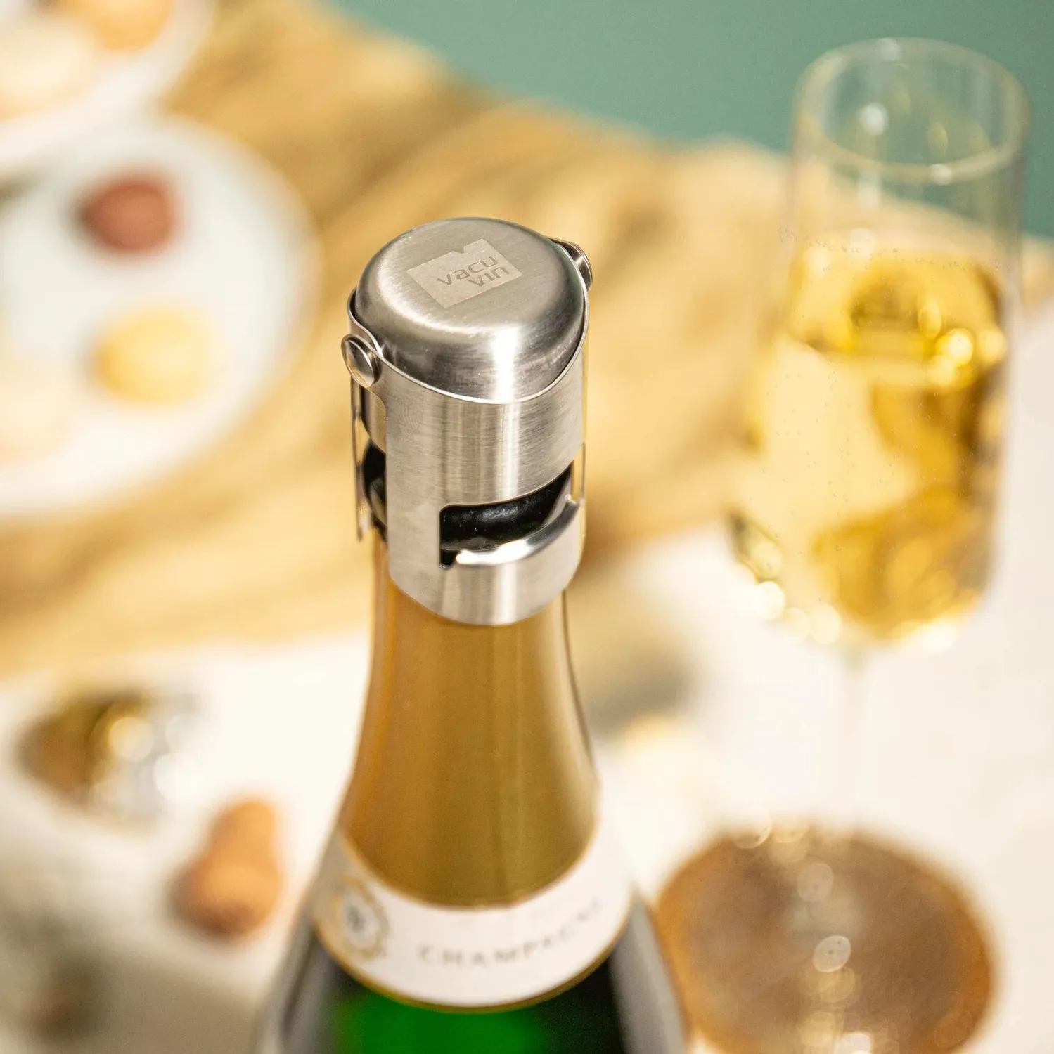 Vacuvin Champagne Stopper tappo spumante acciaio inox