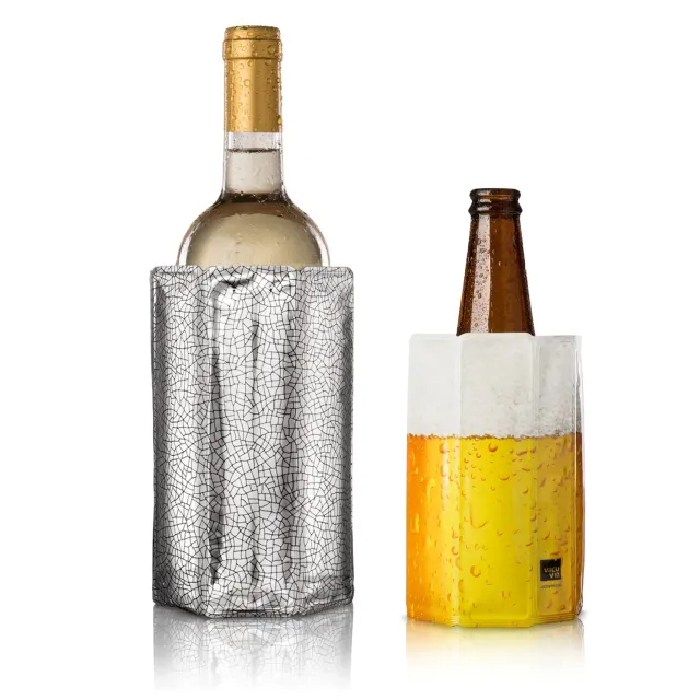 Vacuvin Duo manicotti refrigeranti birra e vino 2 pezzi