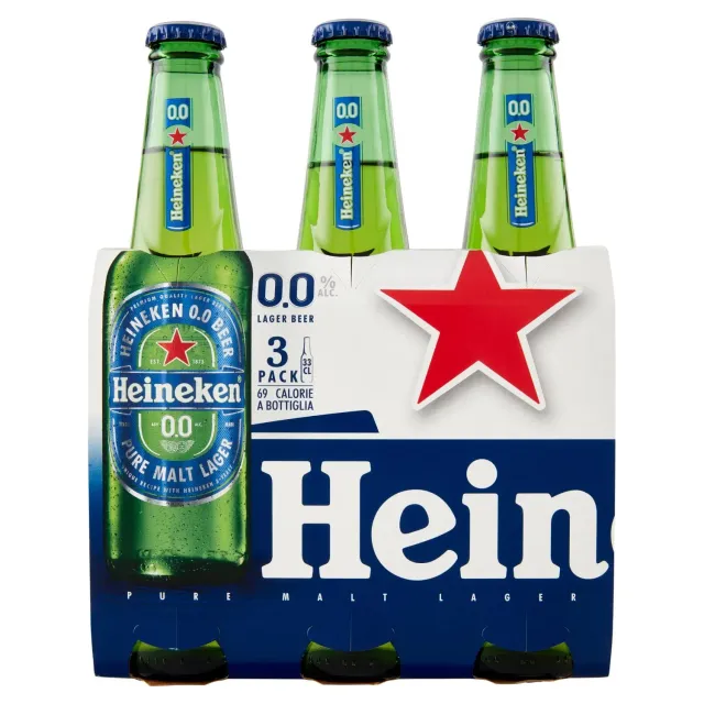 Heineken 0.0 Birra Analcolica 3x33cl Bottiglia