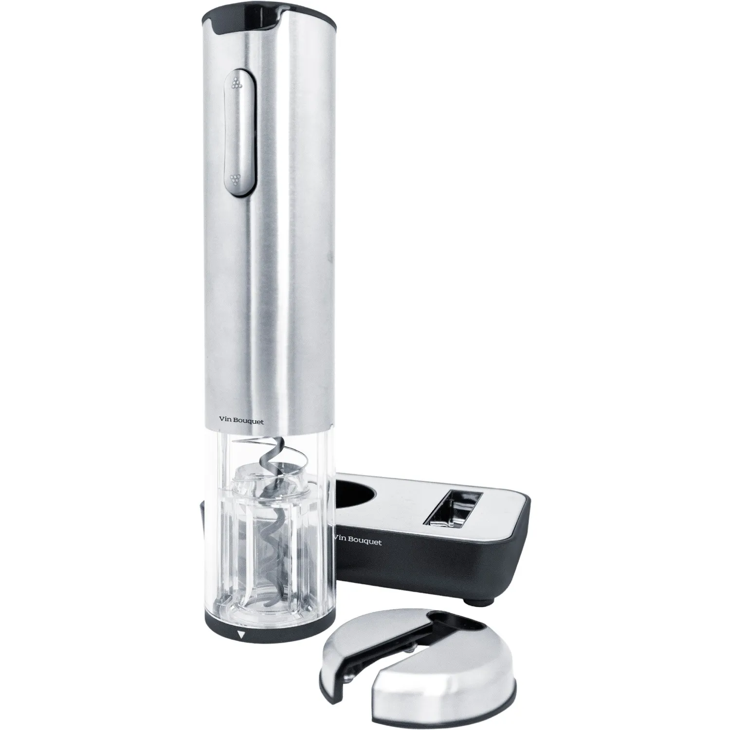 VinBouquet Deluxe Cavatappi Elettrico Acciaio con Base