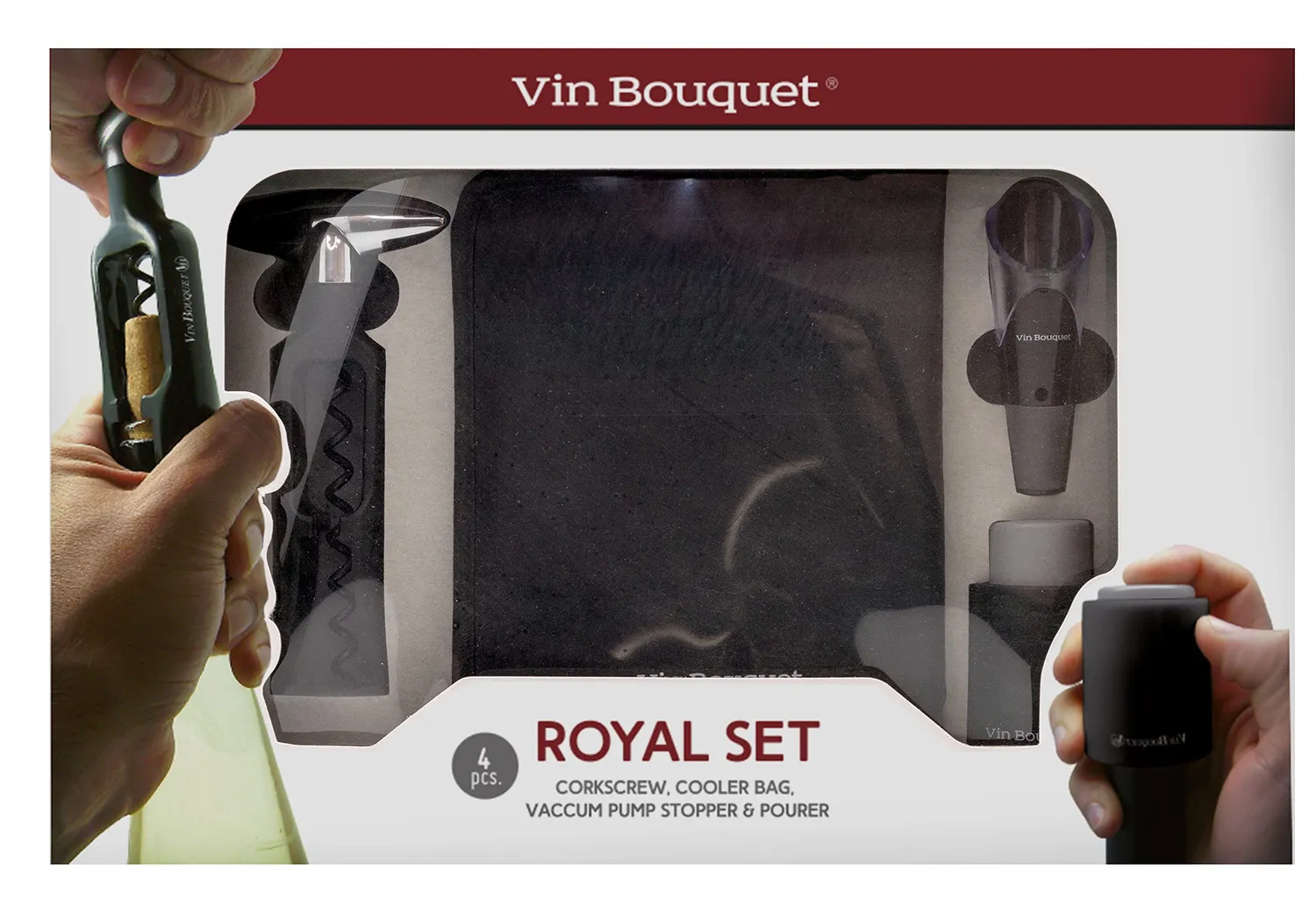 Vin Bouquet FI 024 Royal set vino 4 pezzi sottovuoto