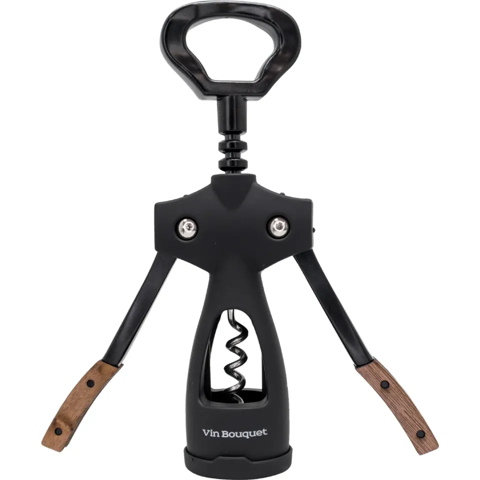 VinBouquet Cavatappi Leva Legno Acciaio Apribottiglie