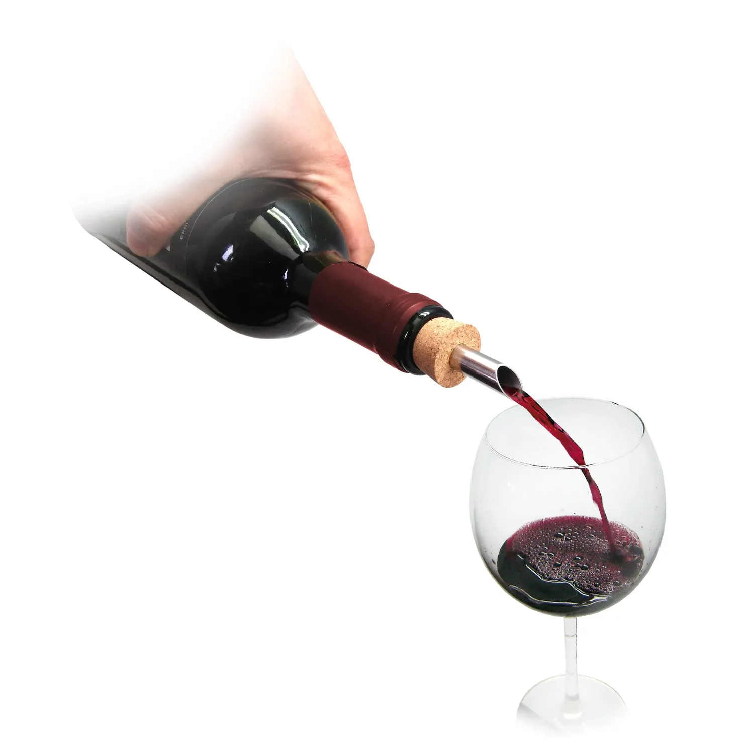 VinBouquet tappo versatore per vino in sughero naturale 2 in 1
