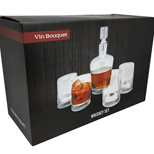 Vin Bouquet FIA 362 set whisky decanter 4 bicchieri