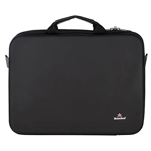 HEINEKEN BLADE borsa per laptop nera con cerniera verde