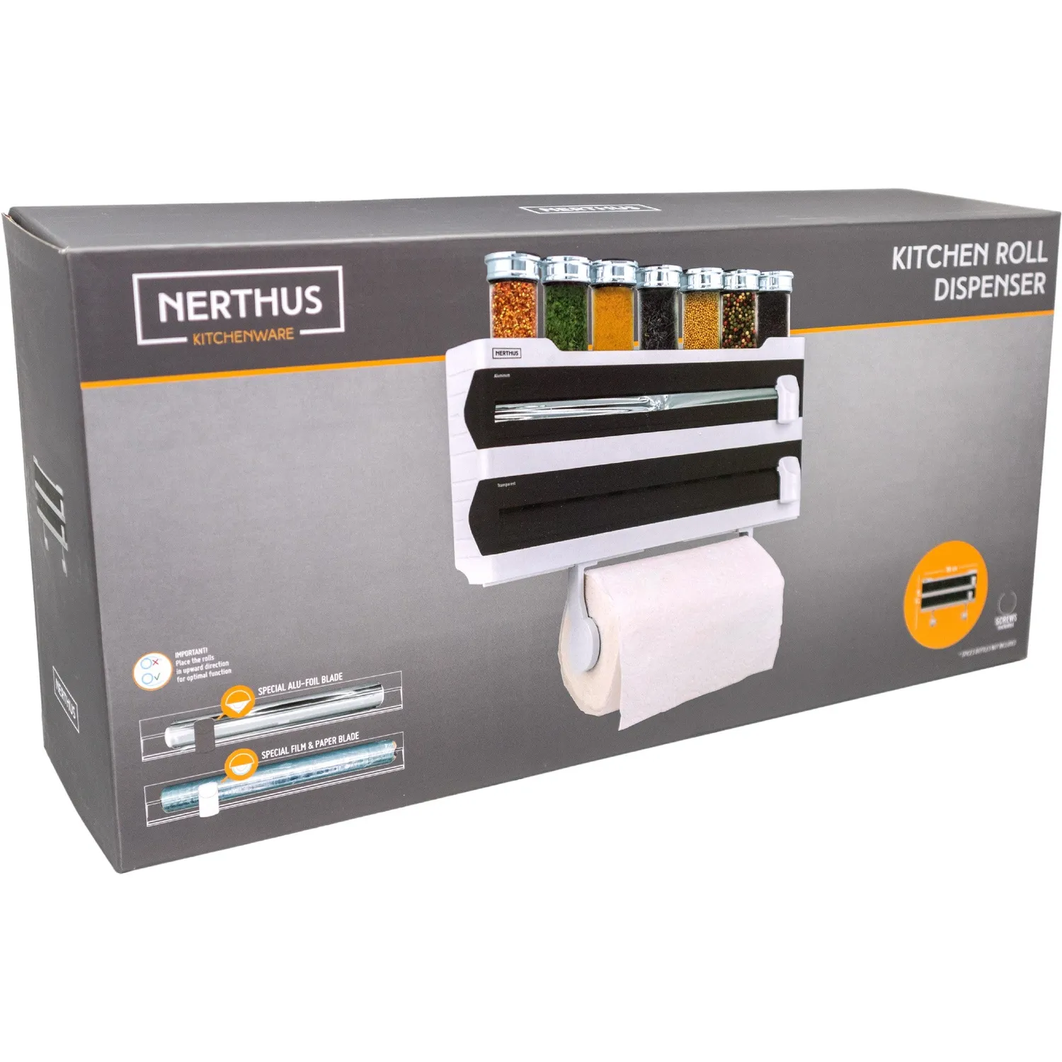 VinBouquet portarotoli da parete con distributore triplo cucina